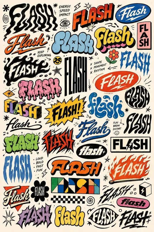 Experimental Lettering Concept Sheets