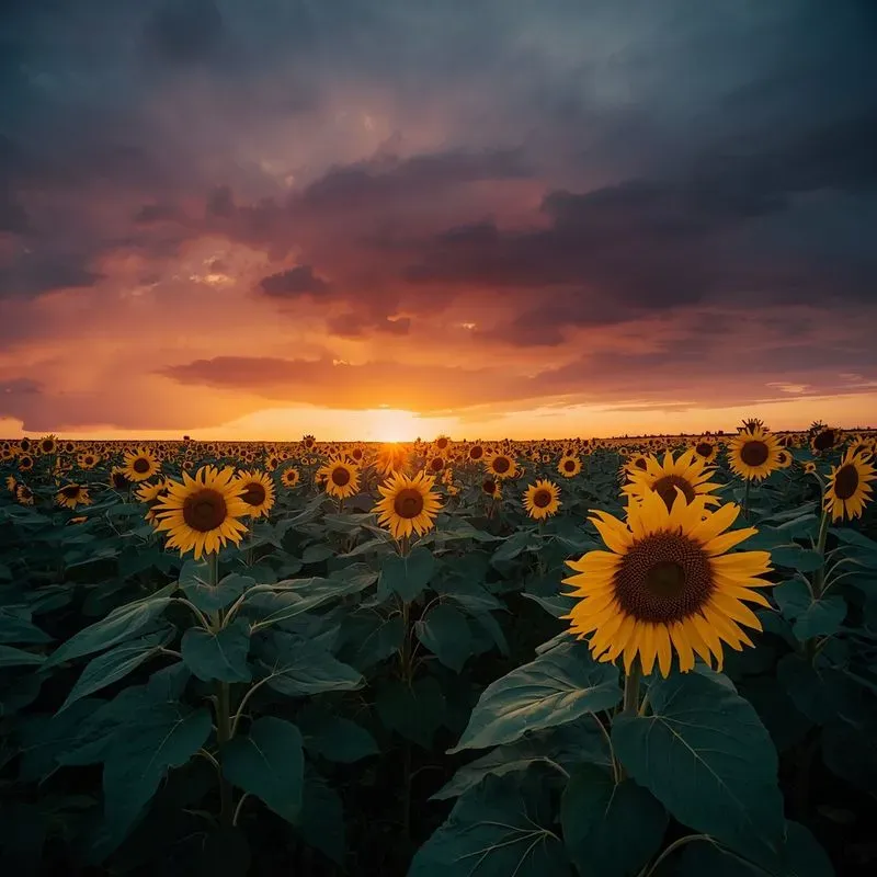 Golden Hour Sunset Field Photos