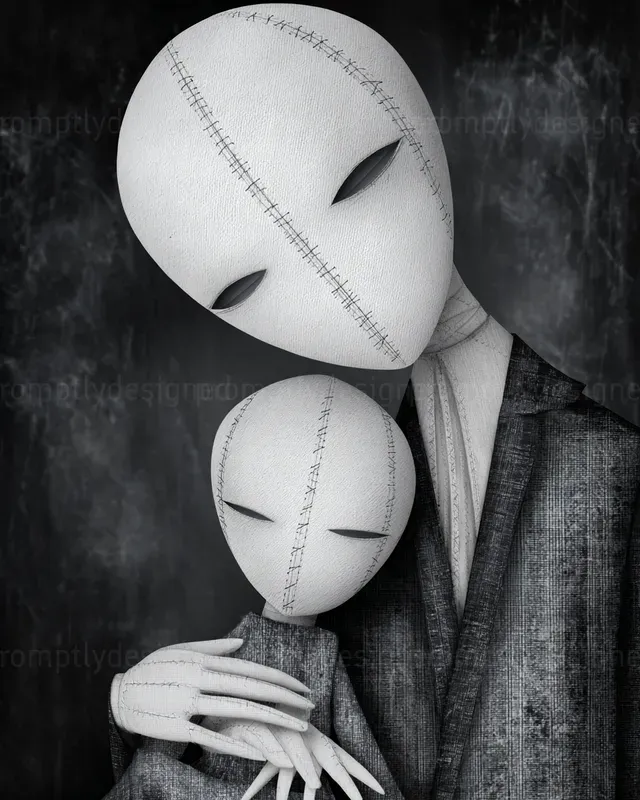 Melancholic Figures Fine Art