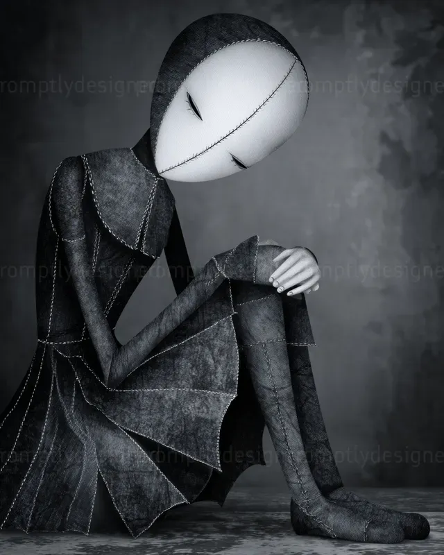 Melancholic Figures Fine Art