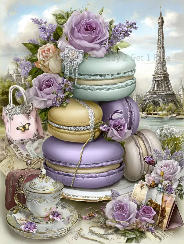 Lavender French Vintage Scrapbook Papers