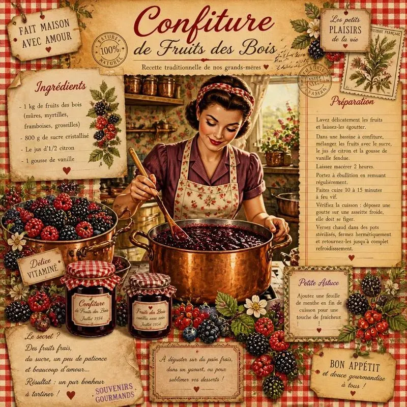 Vintage French Jam Kitchen Pages