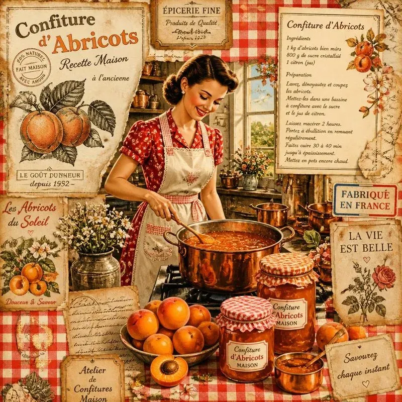 Vintage French Jam Kitchen Pages