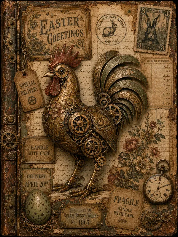 Steampunk Easter Junk Journals