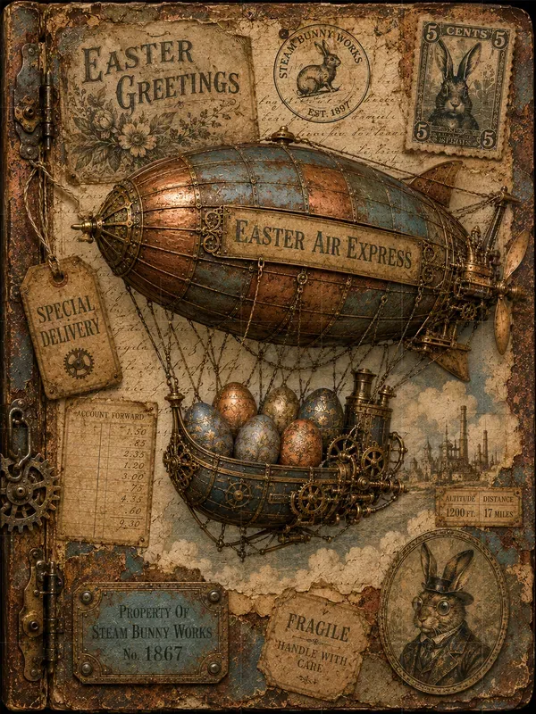 Steampunk Easter Junk Journals