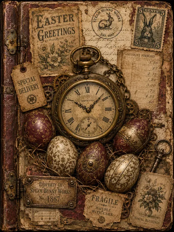 Steampunk Easter Junk Journals