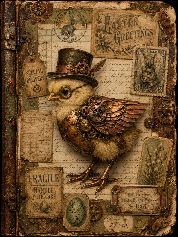 Steampunk Easter Junk Journals