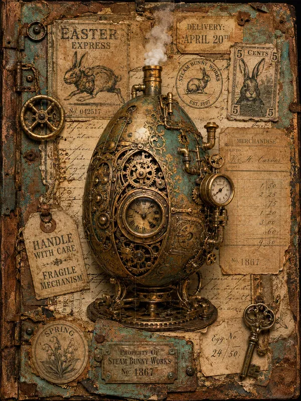 Steampunk Easter Junk Journals