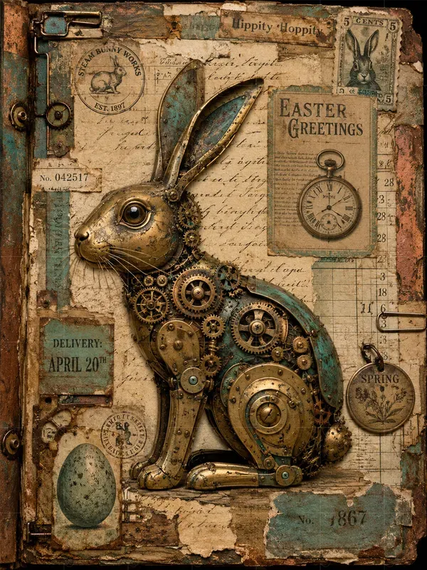 Steampunk Easter Junk Journals