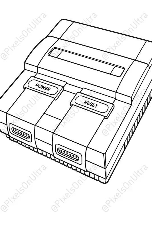 Gaming Consoles Coloring Book Pages