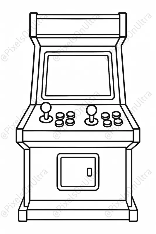 Gaming Consoles Coloring Book Pages