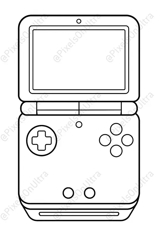 Gaming Consoles Coloring Book Pages