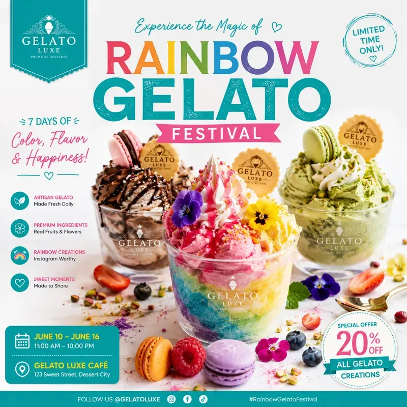 Luxury Ice Cream Promo Poster Packs