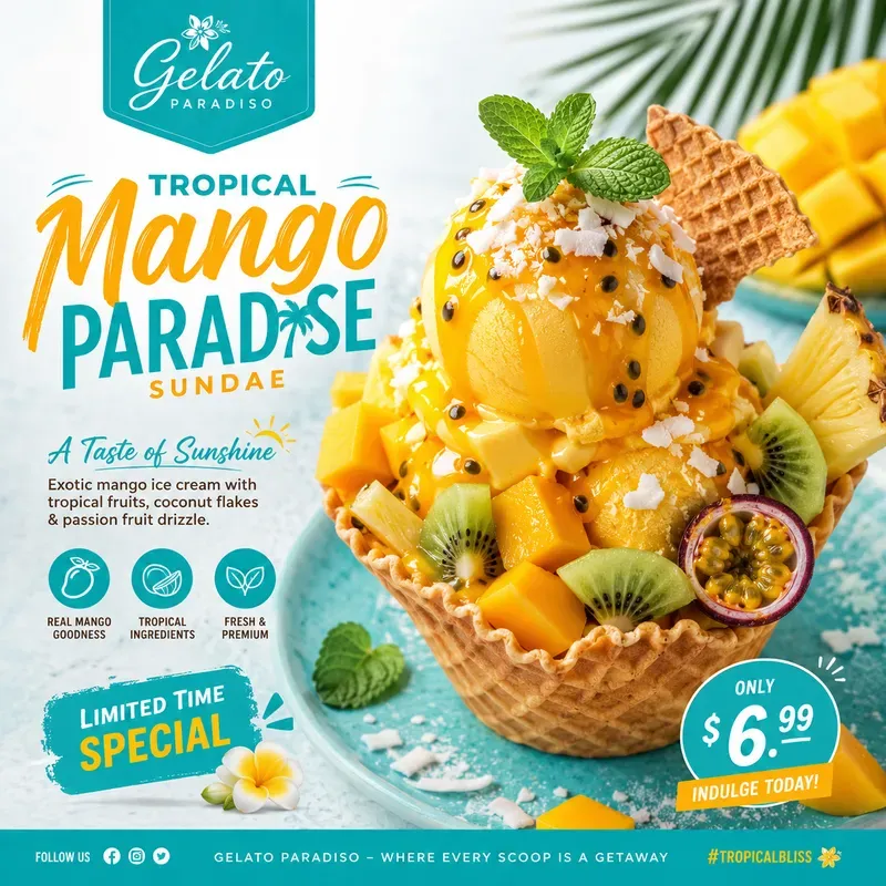 Luxury Ice Cream Promo Poster Packs