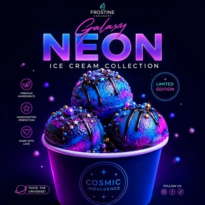 Luxury Ice Cream Promo Poster Packs