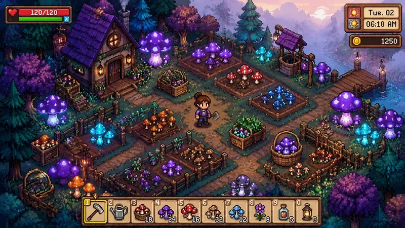 Cozy 16bit RPG Gameplay Mockup Generates