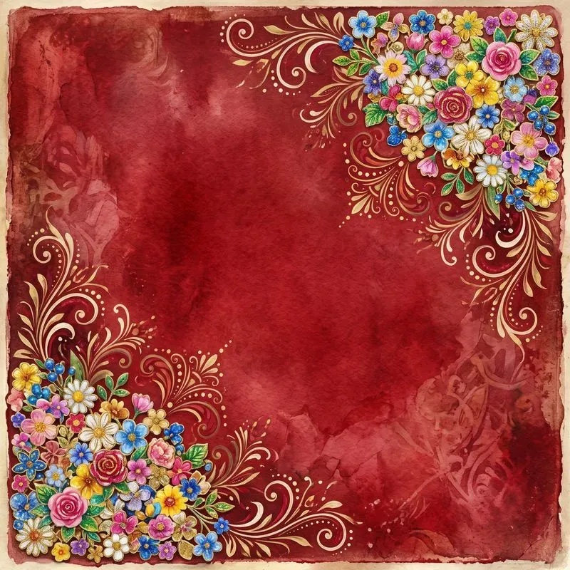 Shiny Stickers Floral Vintage Backgrounds