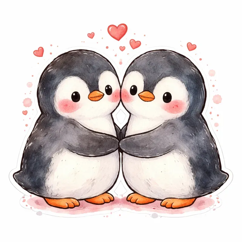 Romantic Animal Love Stickers