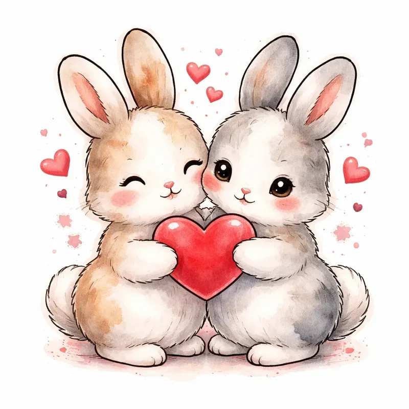 Romantic Animal Love Stickers