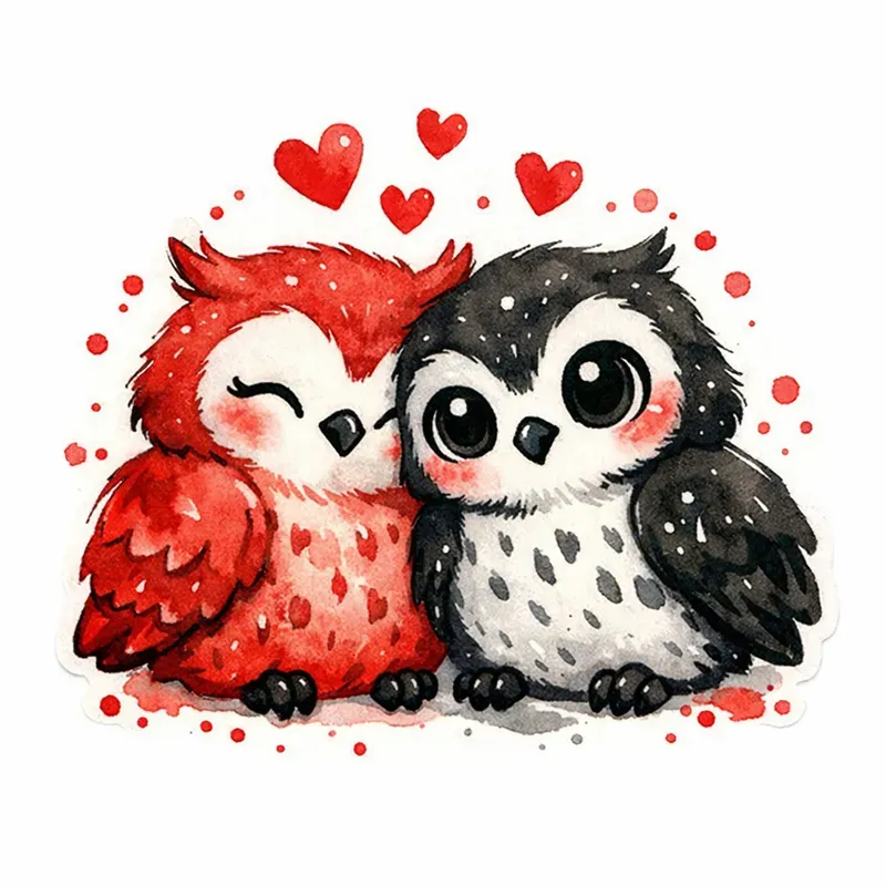 Romantic Animal Love Stickers