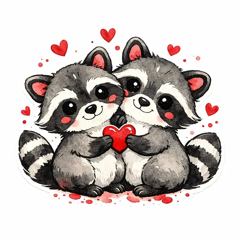 Romantic Animal Love Stickers