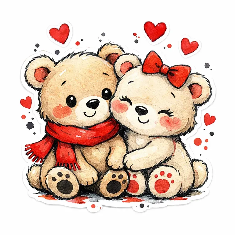 Romantic Animal Love Stickers
