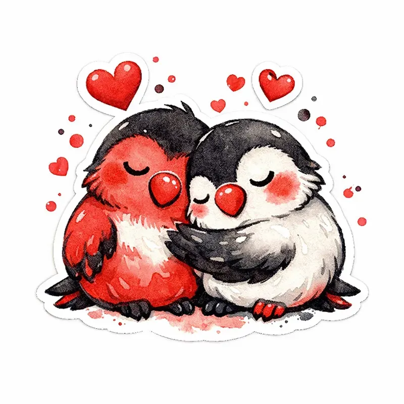 Romantic Animal Love Stickers