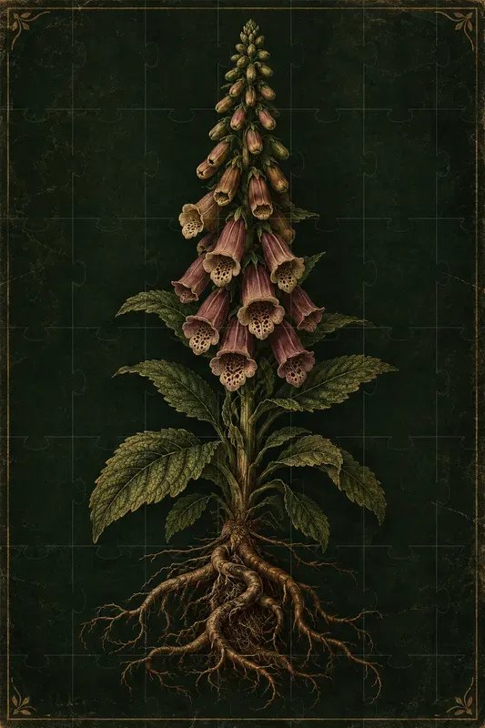 Vintage Dark Botanical Illustrations