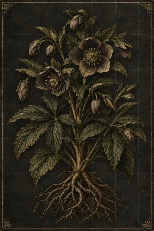 Vintage Dark Botanical Illustrations