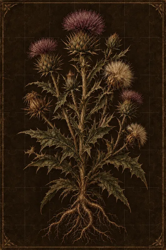 Vintage Dark Botanical Illustrations