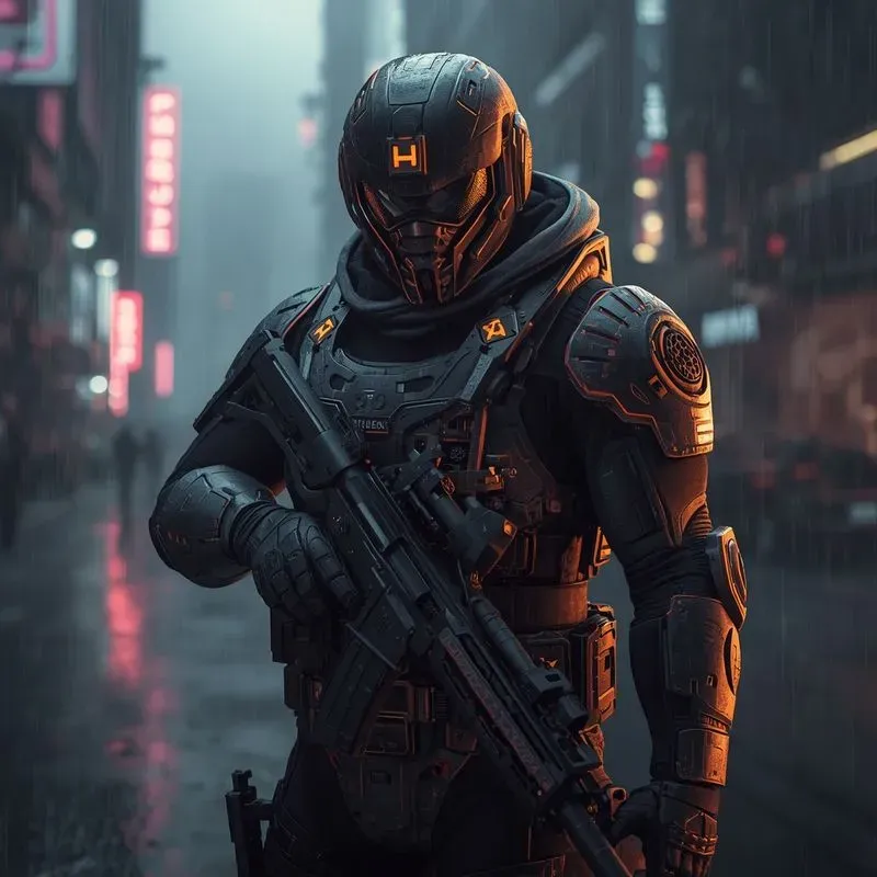 Cinematic Cyberpunk Techwear