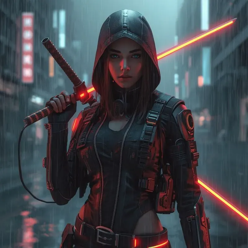 Cinematic Cyberpunk Techwear