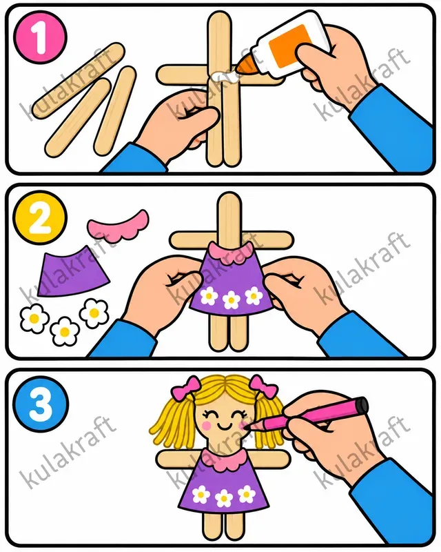 Three Step Kids Craft Cliparts
