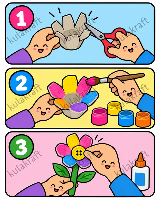 Three Step Kids Craft Cliparts