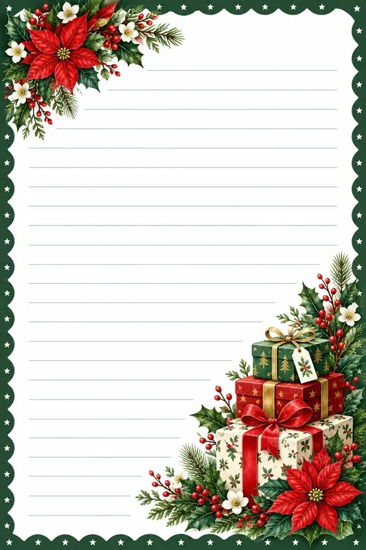 Clean Christmas Writing Papers