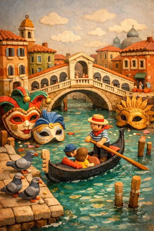 Clay Style Travel Posters
