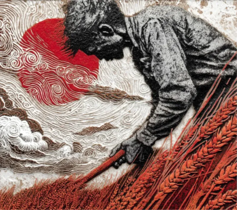 Dramatic Linocut Woodcut Engraving Art