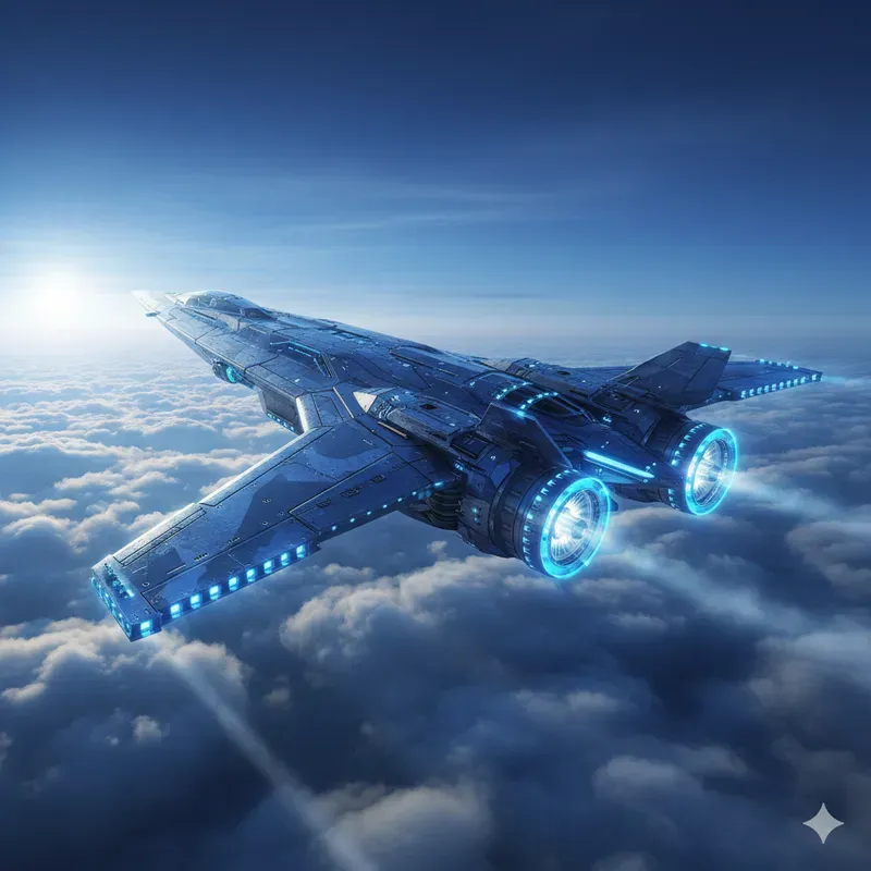 Futuristic Vtol Scifi Aircraft Render3Ds