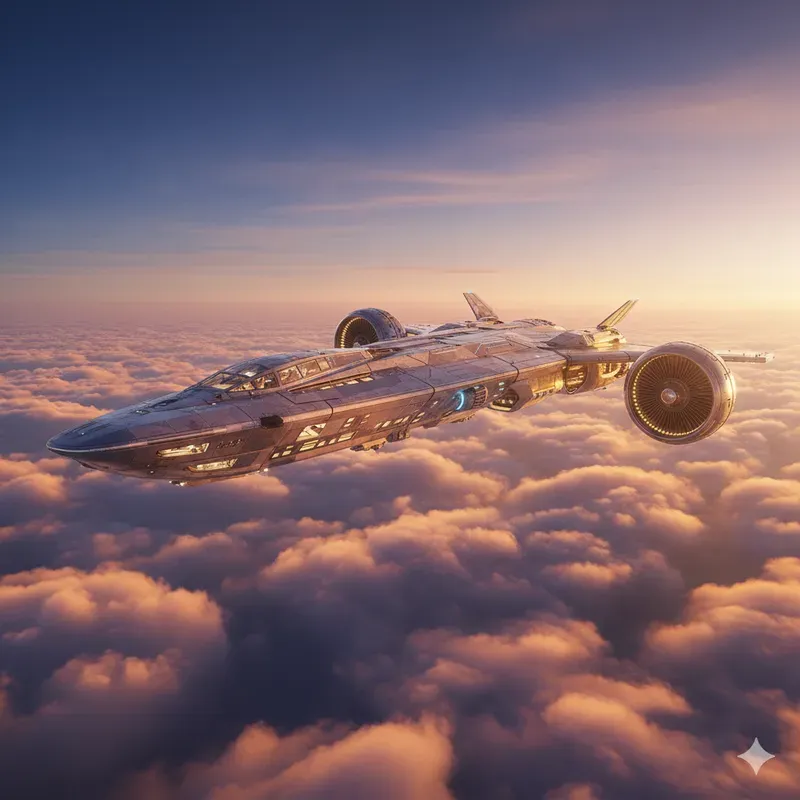 Futuristic Vtol Scifi Aircraft Render3Ds