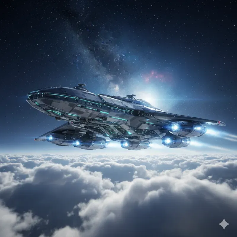 Futuristic Vtol Scifi Aircraft Render3Ds