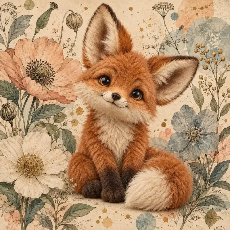 Whimsical Botanical Plush Animals