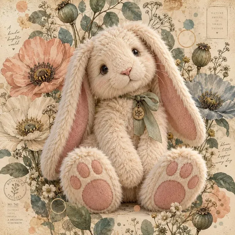 Whimsical Botanical Plush Animals
