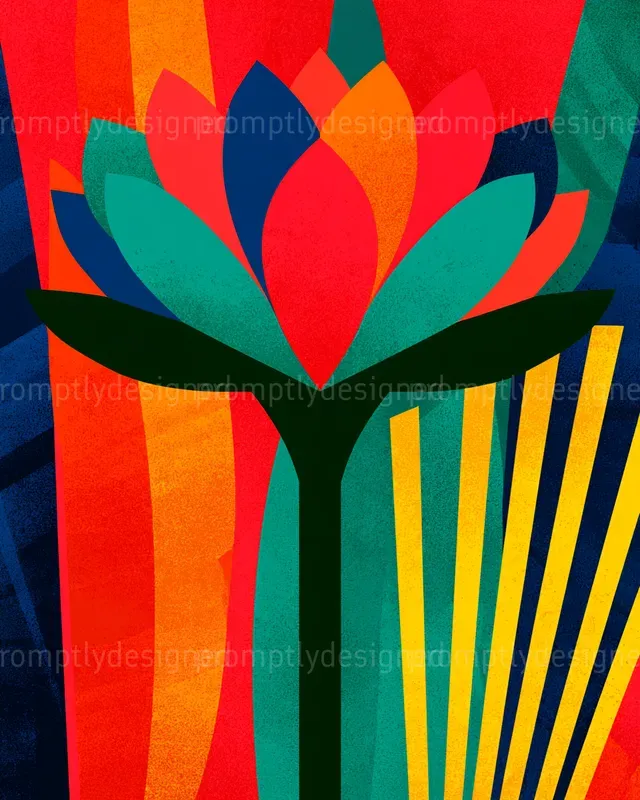 Retro Exotic Flower Designs
