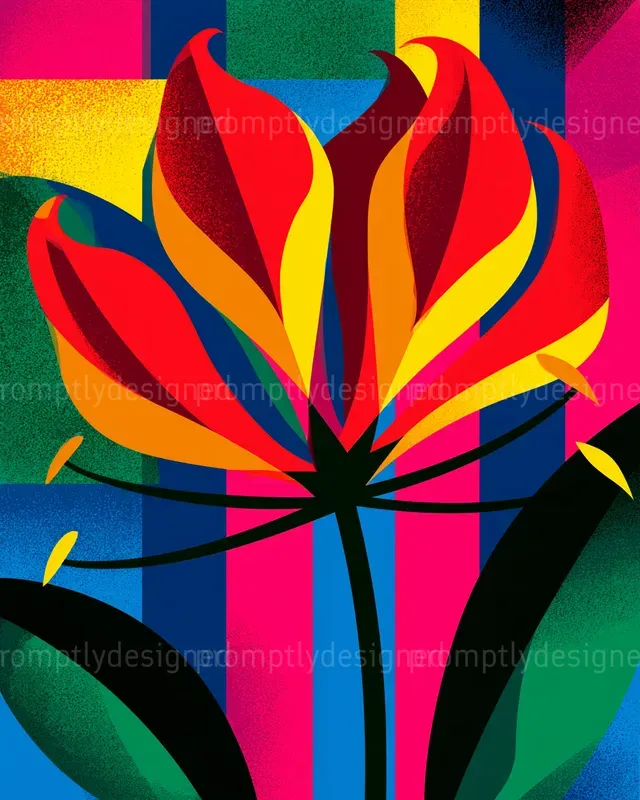 Retro Exotic Flower Designs