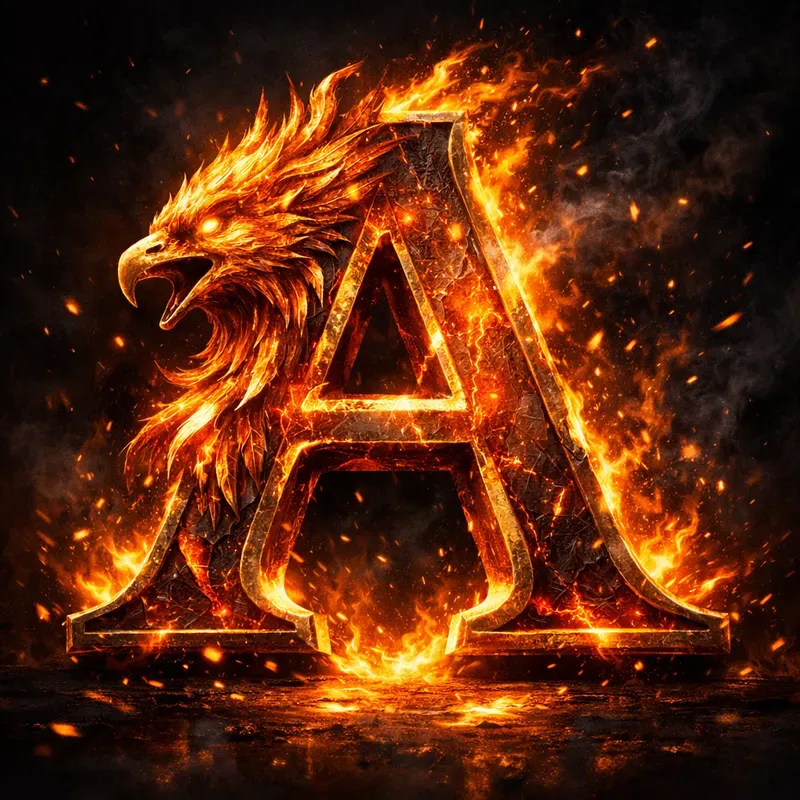 Epic Creature Fire Alphabets