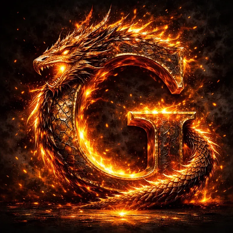 Epic Creature Fire Alphabets