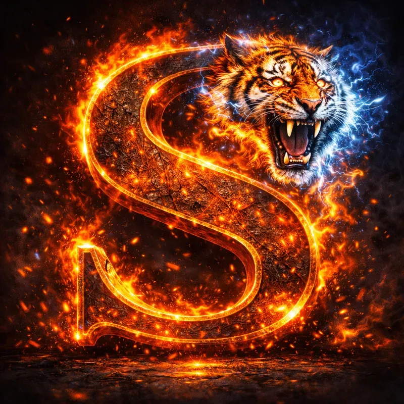 Epic Creature Fire Alphabets