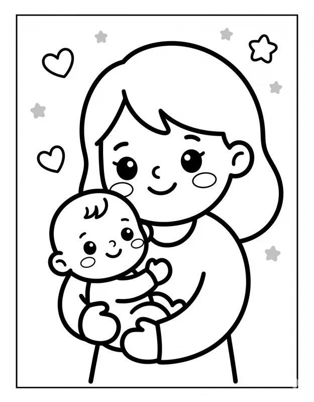 Kawaii Kids Coloring Book Generator