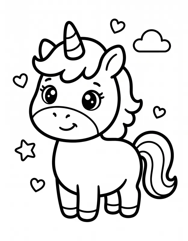 Kawaii Kids Coloring Book Generator