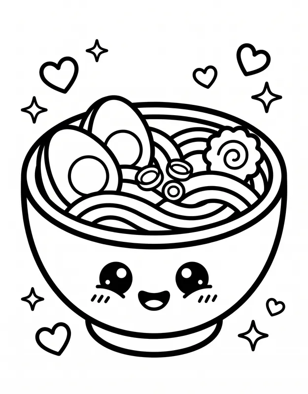 Kawaii Kids Coloring Book Generator
